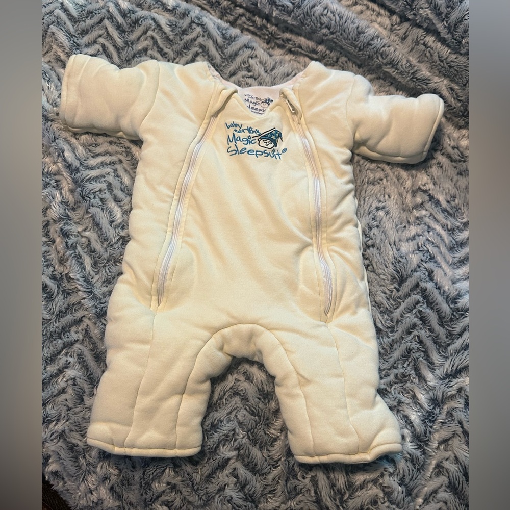Merlin's Magic Sleep Suit Baby Swaddle Small 3-6 Months Yellow
